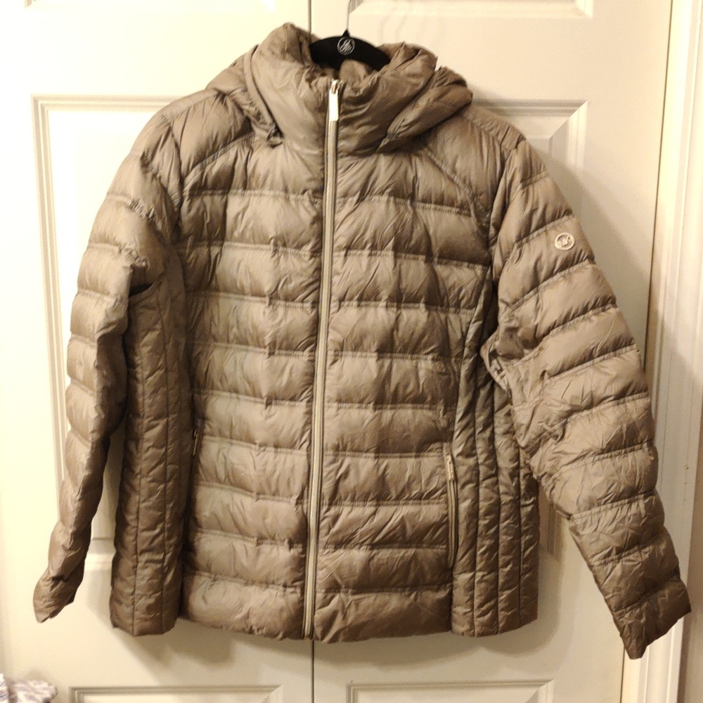 Michael Kors Taupe Puffer Jacket